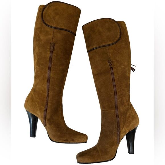 BCBGMaxAzria Suede Tassle Heel Boots - Picture 13 of 13